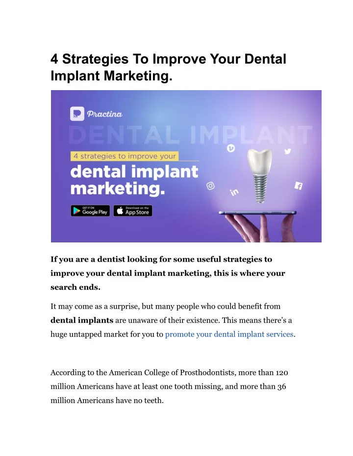 4 strategies to improve your dental implant
