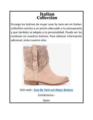 Scee By Twin-set Mujer Botines  Italian-collection.comes