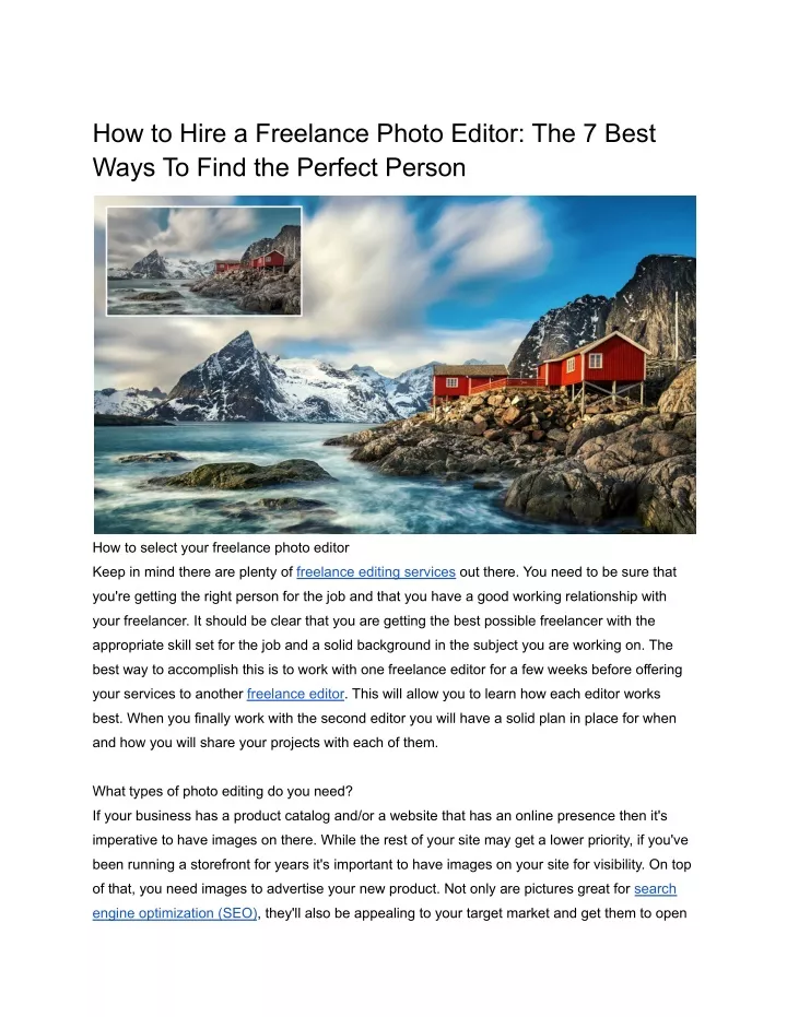 how to hire a freelance photo editor the 7 best