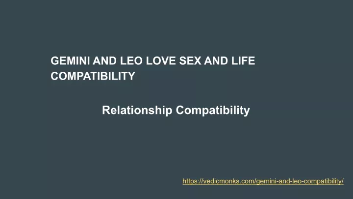 gemini and leo love sex and life compatibility