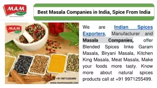 best masala companies in india spice from india