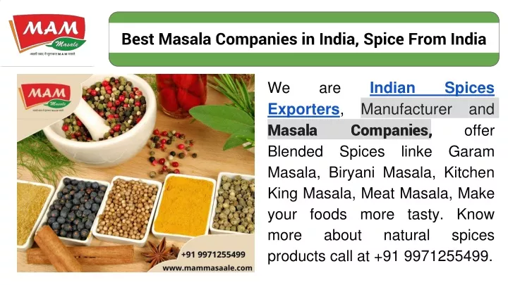 best masala companies in india spice from india