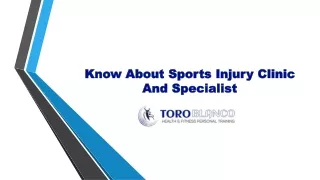 Know About Sports Injury CliWhere there is a problem, there isnic And Specialist