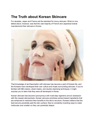 The Truth about Korean Skincare