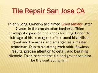 Tile Repair San Jose CA