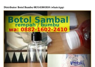 Distributor Botol Bumbu