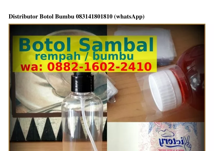 distributor botol bumbu 083141801810 whatsapp