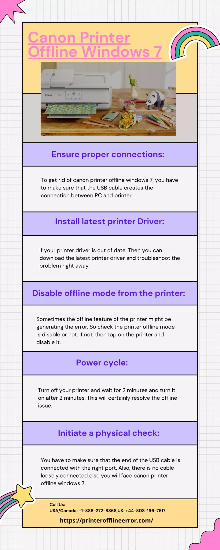 canon printer offline windows 7