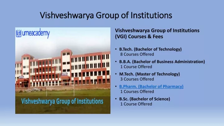 vishveshwarya vishveshwaryagroup of institutions