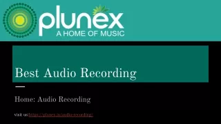 Best Audio Recording
