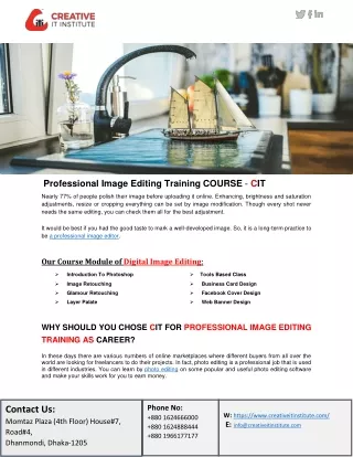 professional image editing training - CIT