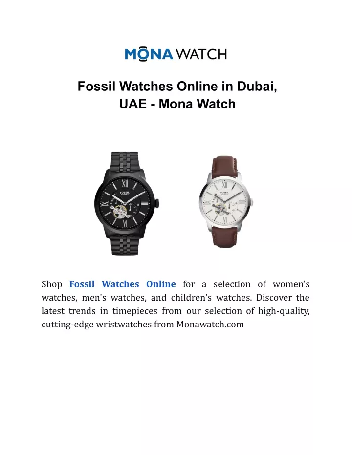 fossil watches online in dubai uae mona watch