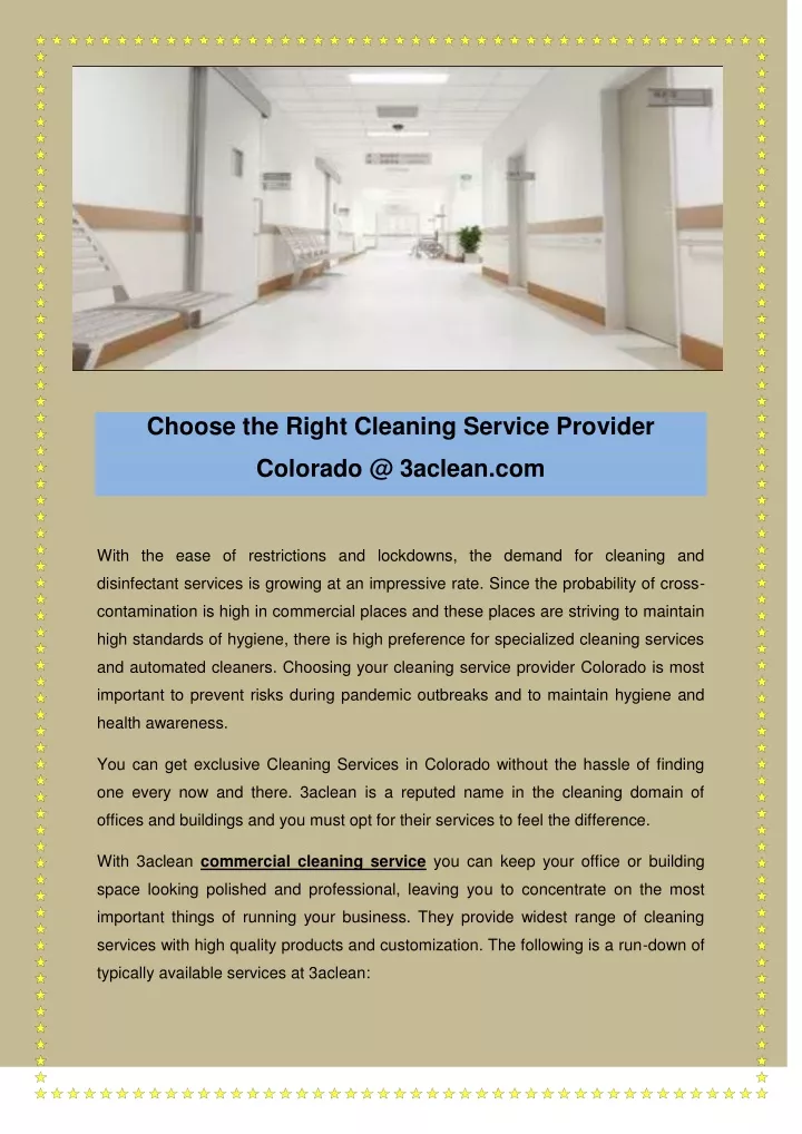 choose the right cleaning service provider