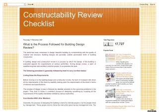 What is the Process Followed for Building Design Review?