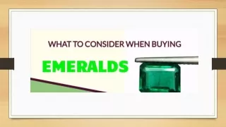 What To Consider When Buying Emeralds