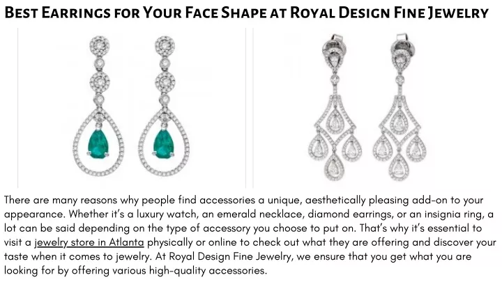 best earrings for your face shape at royal design