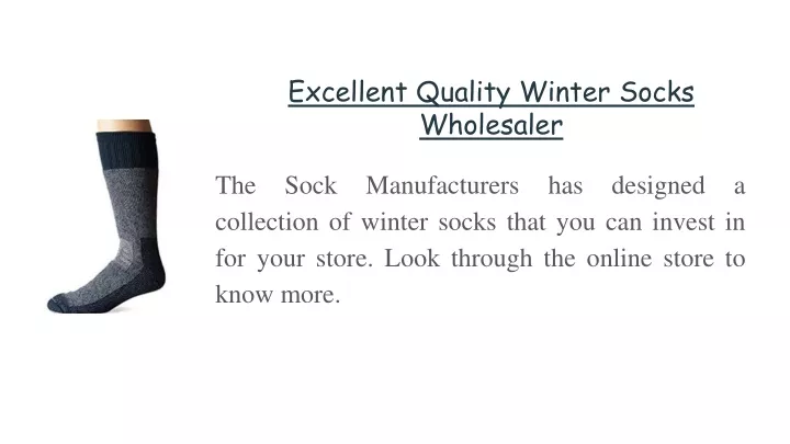 excellent quality winter socks wholesaler