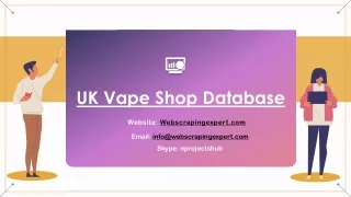 uk vape shop database