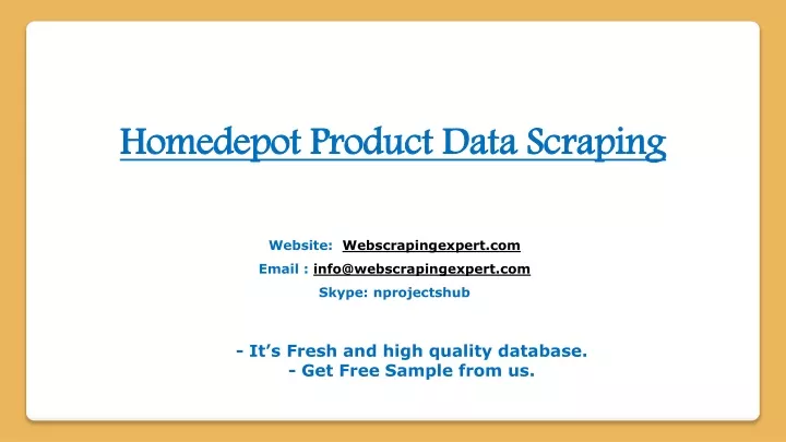 homedepot product data scraping