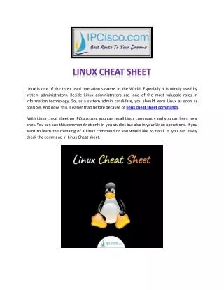 Networking Cheat Sheet - IpCisco