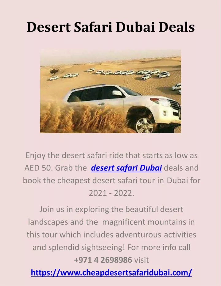desert safari duba i deals