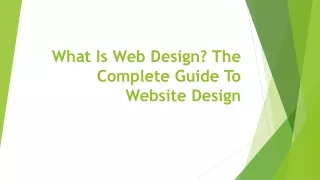 what is web design the complete guide to website design