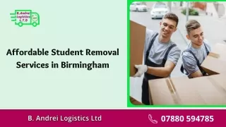 Perfect Student Removals in Birmingham by Qualified Specialists