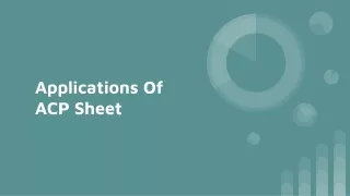applications of acp sheet