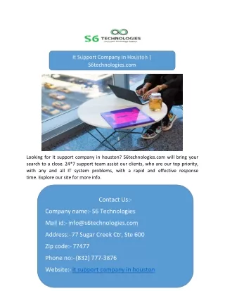 it support company in houston s6technologies com
