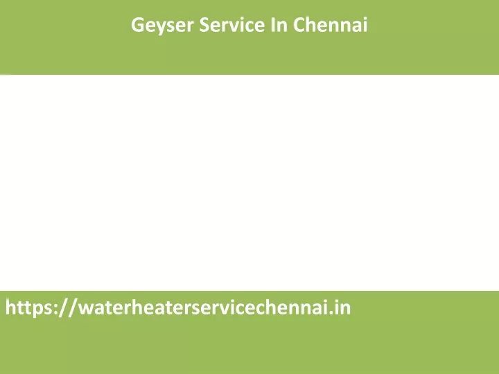 geyser service in chennai