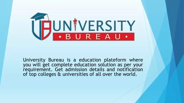 university bureau is a education plateform where