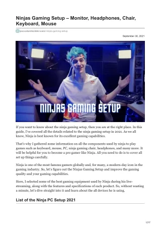 Ninjas Gaming Setup – Monitor, Headphones, Chair, Keyboard, Mouse