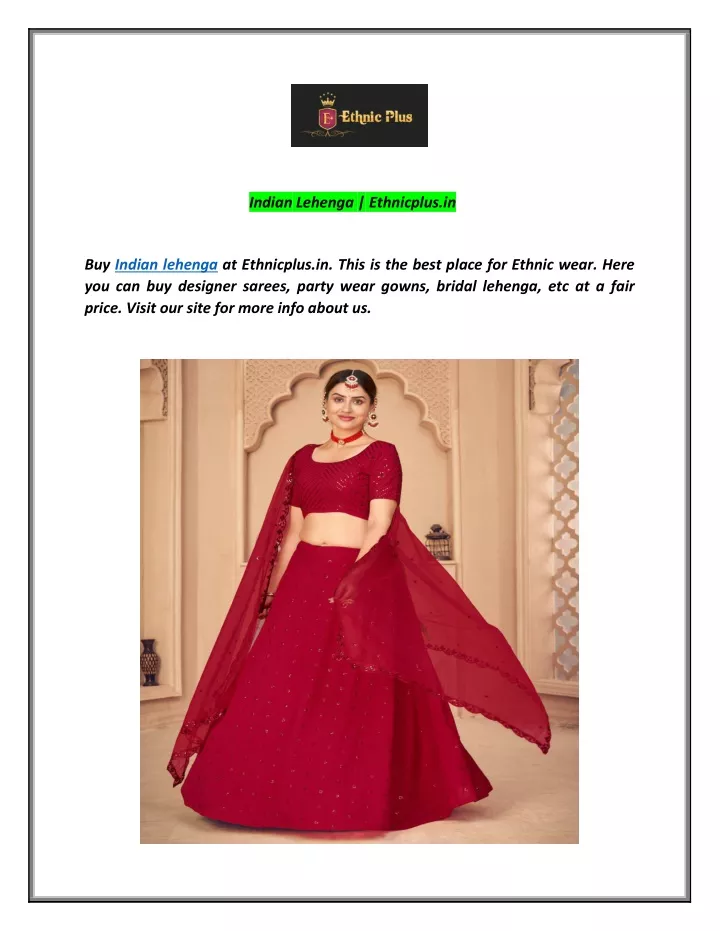 indian lehenga ethnicplus in