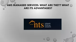AWS Managed Services What Are They What Are its Advantages