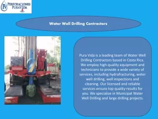 Water Well Drilling Contractors
