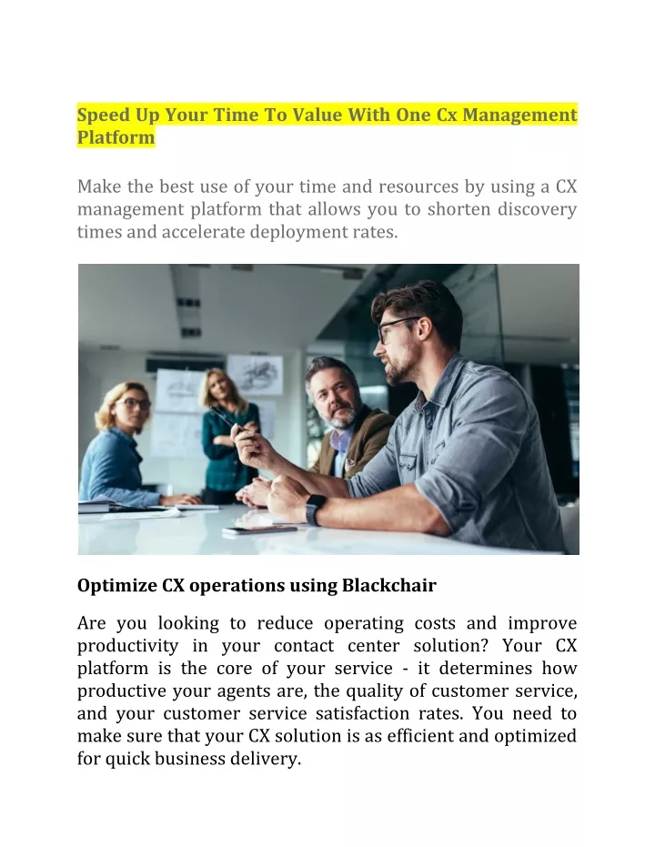 speed up your time to value with