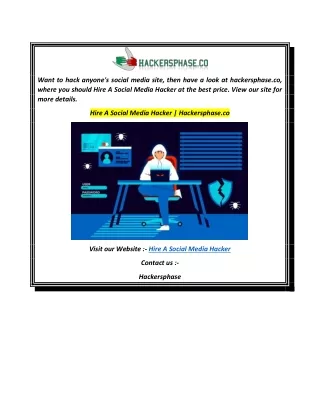 Hire A Social Media Hacker  Hackersphase.co