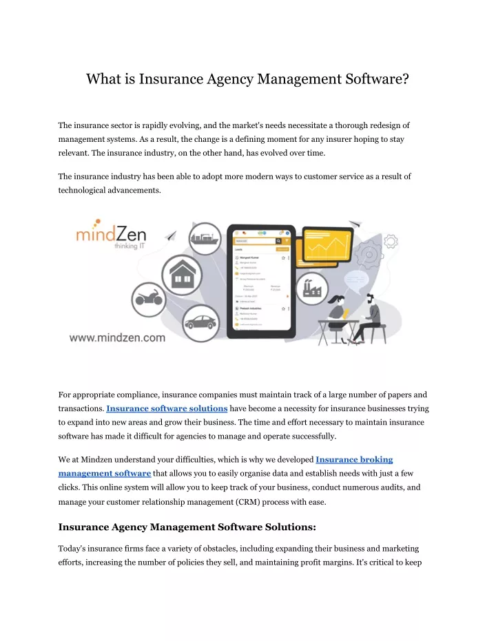 what is insurance agency management software