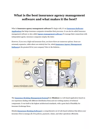 What is the best insurance agency management software and what makes it the best