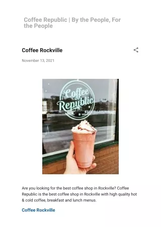 coffee republic by the people for the people