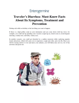 Travelers Diarrhea - Must-Know Facts About Its Symptoms, Treatment and Prevention