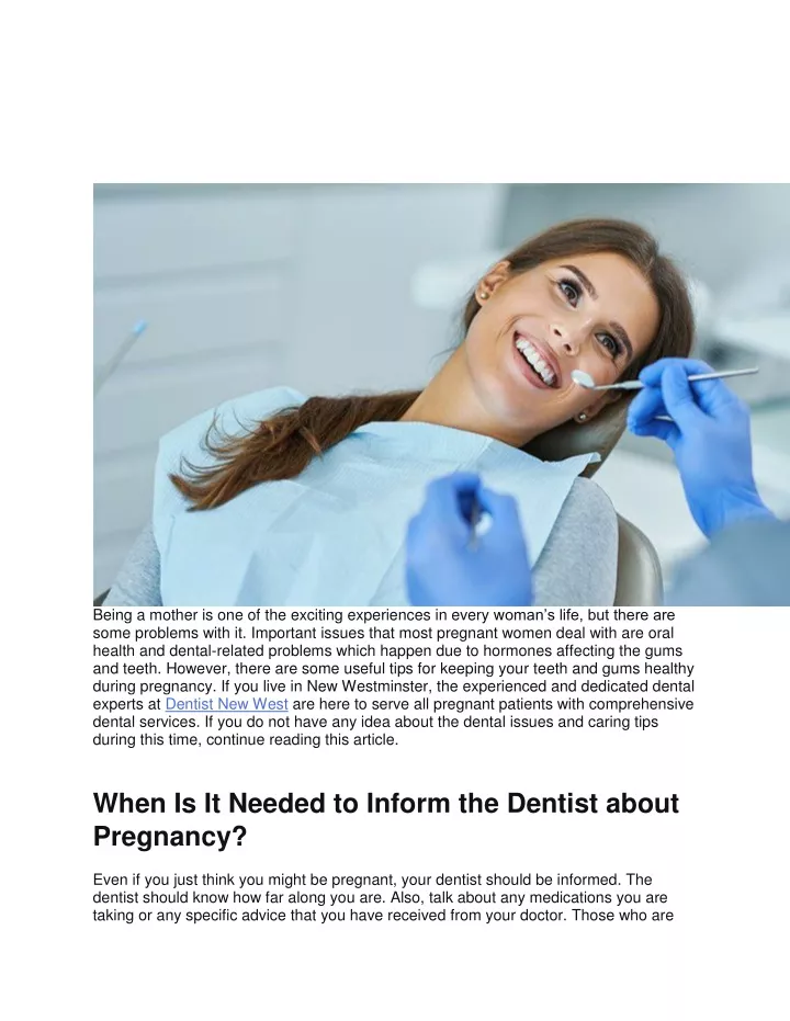 oral health tips while you are preg nant