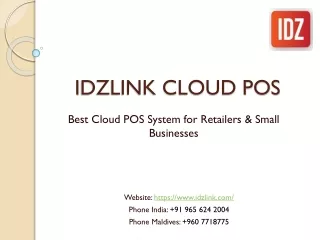 IDZlink - The Best Cloud POS System for Retailers