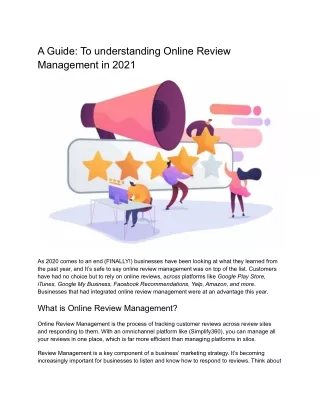 A Guide To understanding Online Review Management in 2021