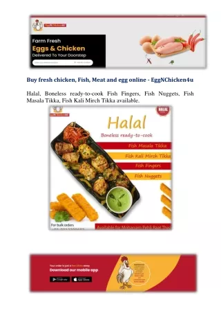 Buy fresh chicken, Fish, Meat and egg online - EggNChicken4u