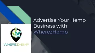 Advertise Your Hemp Business with WherezHemp