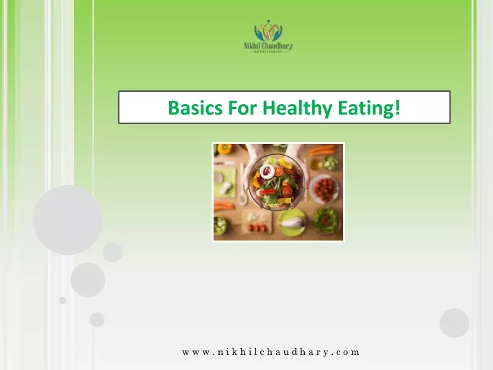 basics for healthy eating