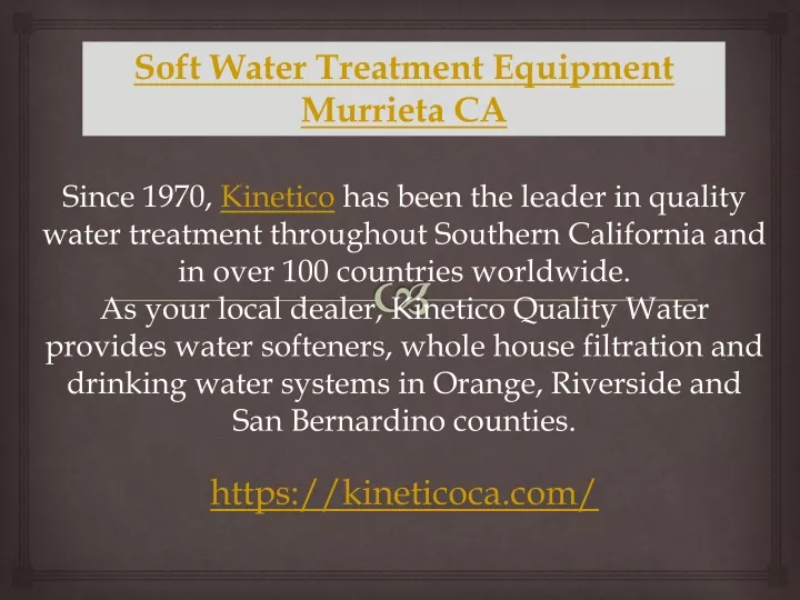 soft water treatment equipment murrieta ca