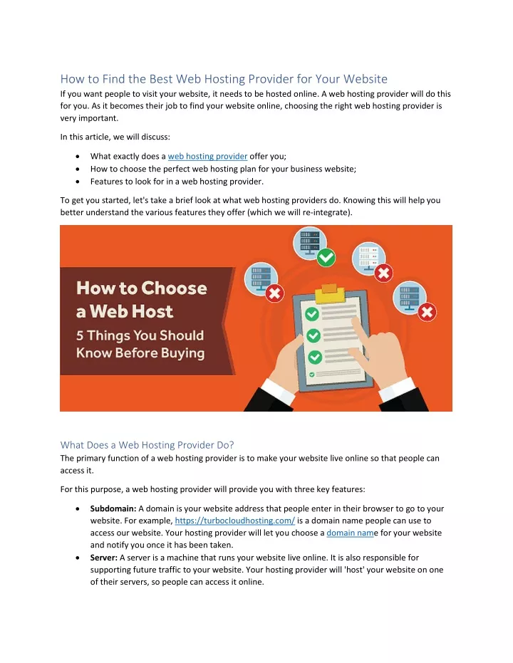 how to find the best web hosting provider