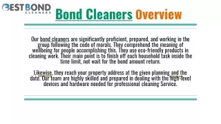 What is Bond Cleaning